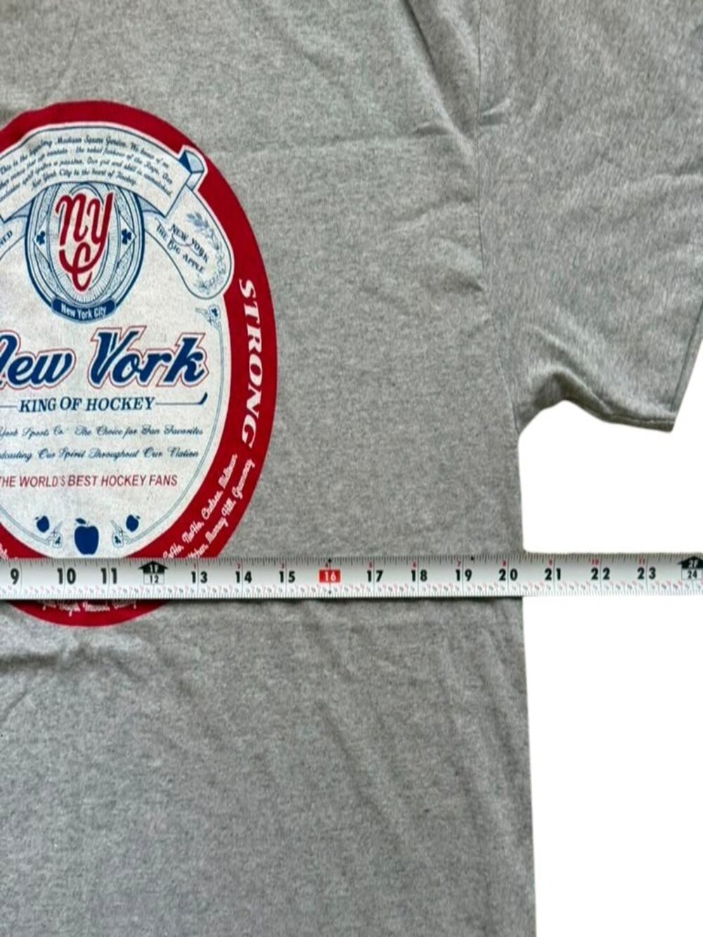 Brisco Brands New York Strong Graphic T Shirt Gray Men's Size L NWOT. - Picture 6 of 6